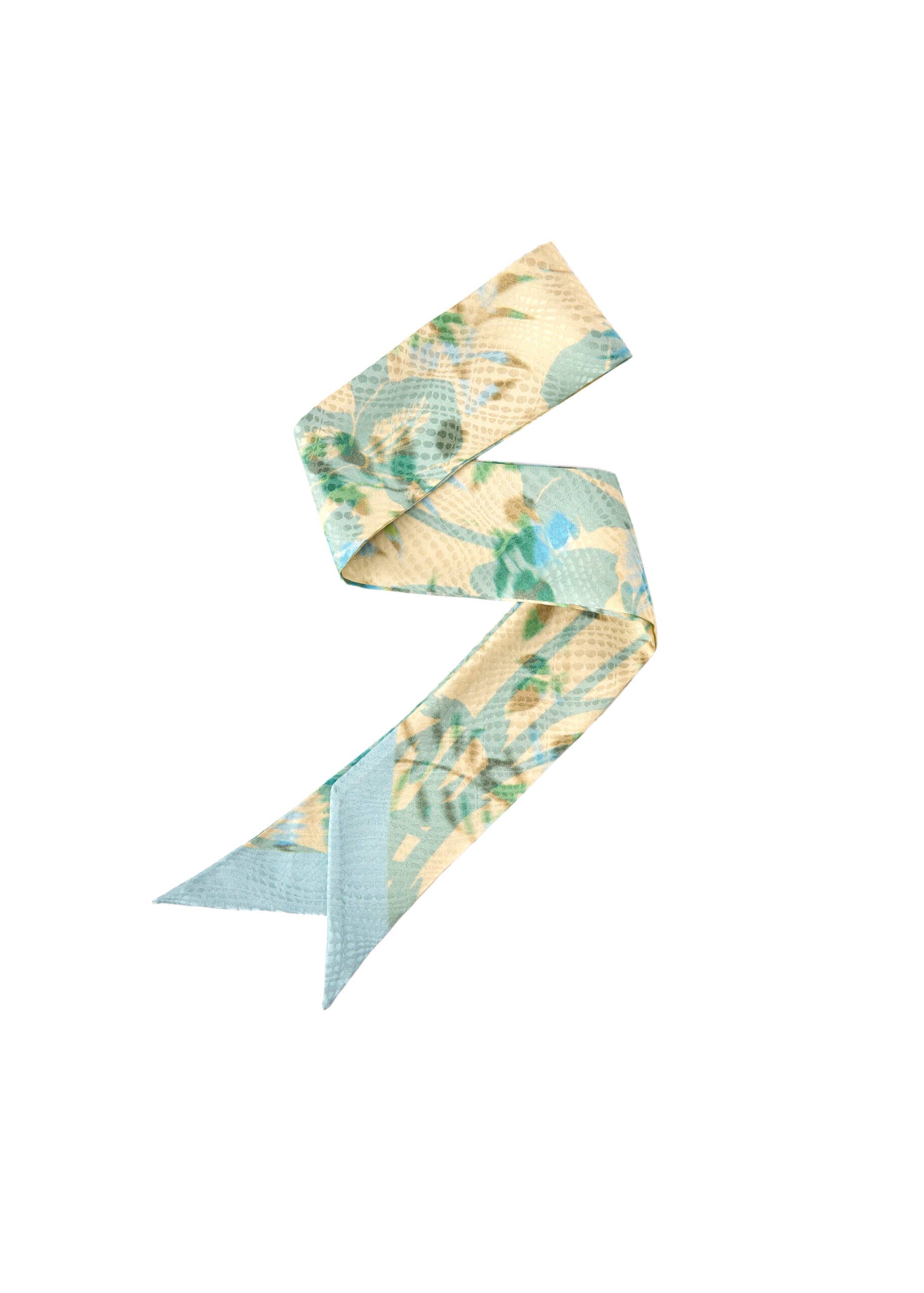 ASYII - Wholesale Scarf - Women's - Printed Floral Jacquard Silk Ribbon2