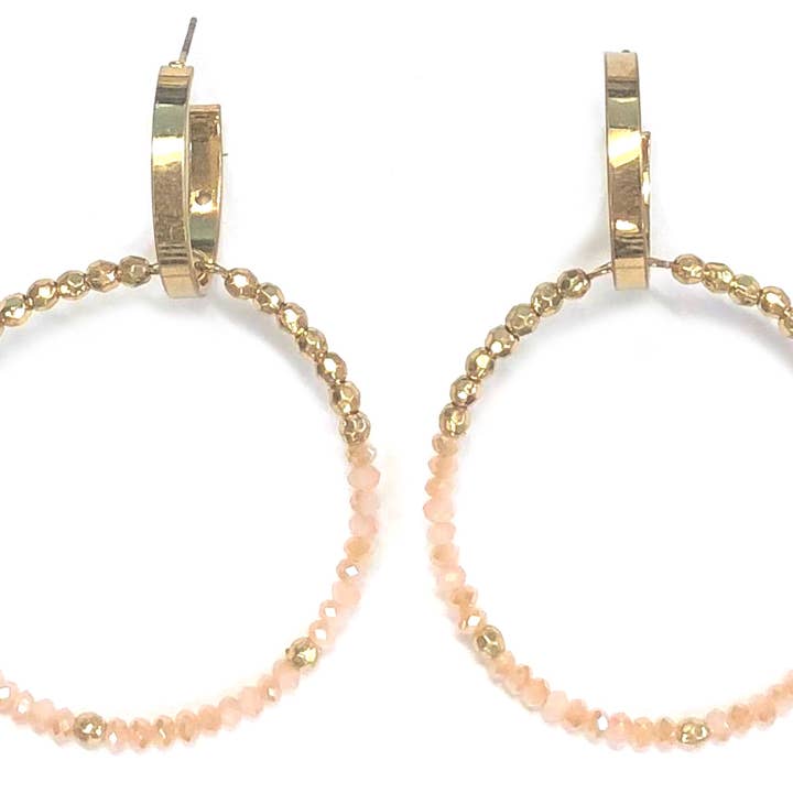Boucles d'oreilles - Blush Perles Créoles In Post pour la vente par Flirt Jewelry