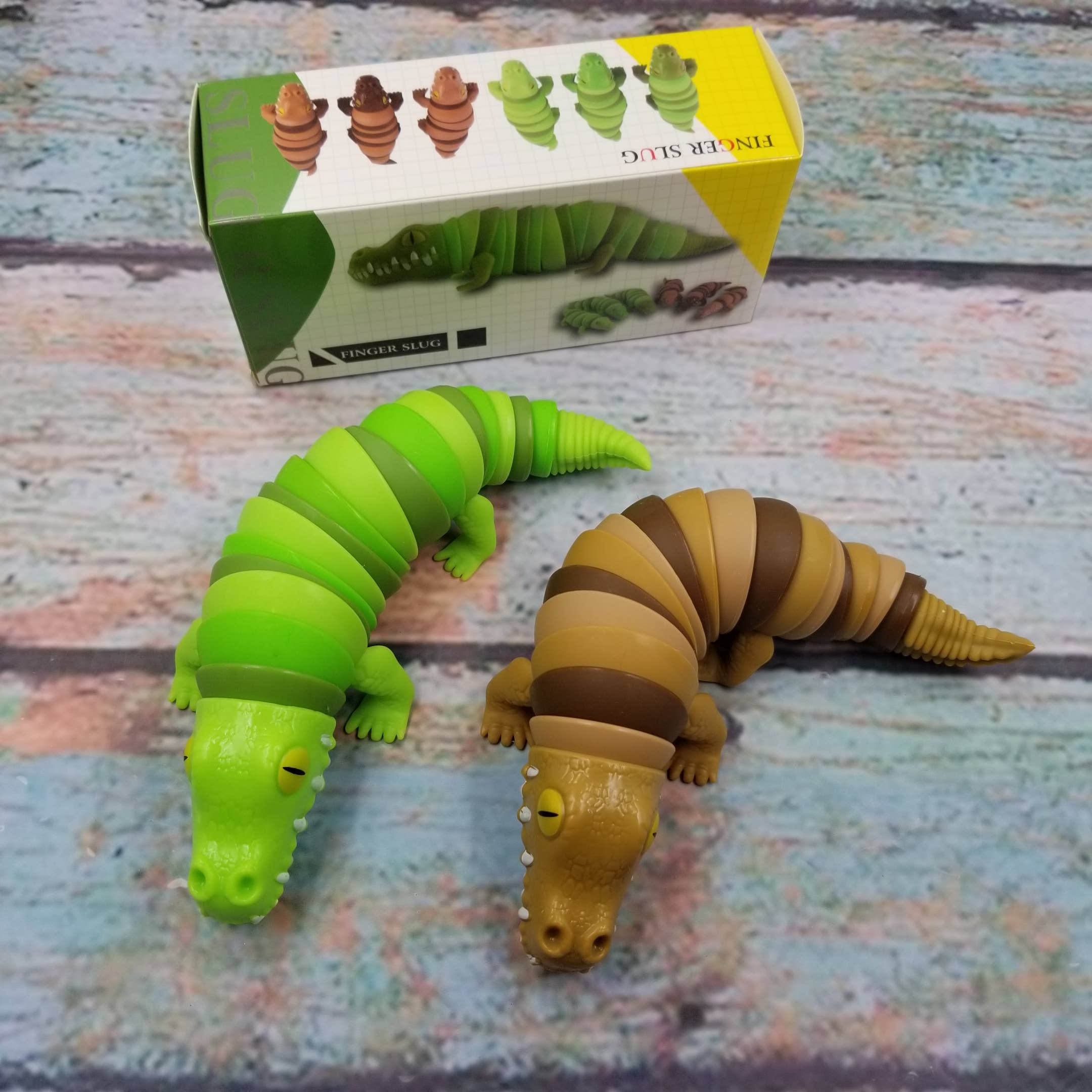 MIAS SHOP – wholesale Fidget toy – Kids – Crocodile Sensory Fidget StressRelief Slug Toy0