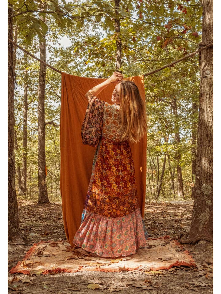 Gardenbelle Shop - Wholesale Kimono - Women's - Hippie Boho Patchwork Kimono, Silk Kimono Robe Duster