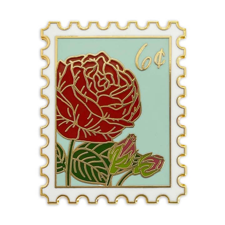 Rose (June) Birth Month Enamel Pin for wholesale by Sablewood Paper Company