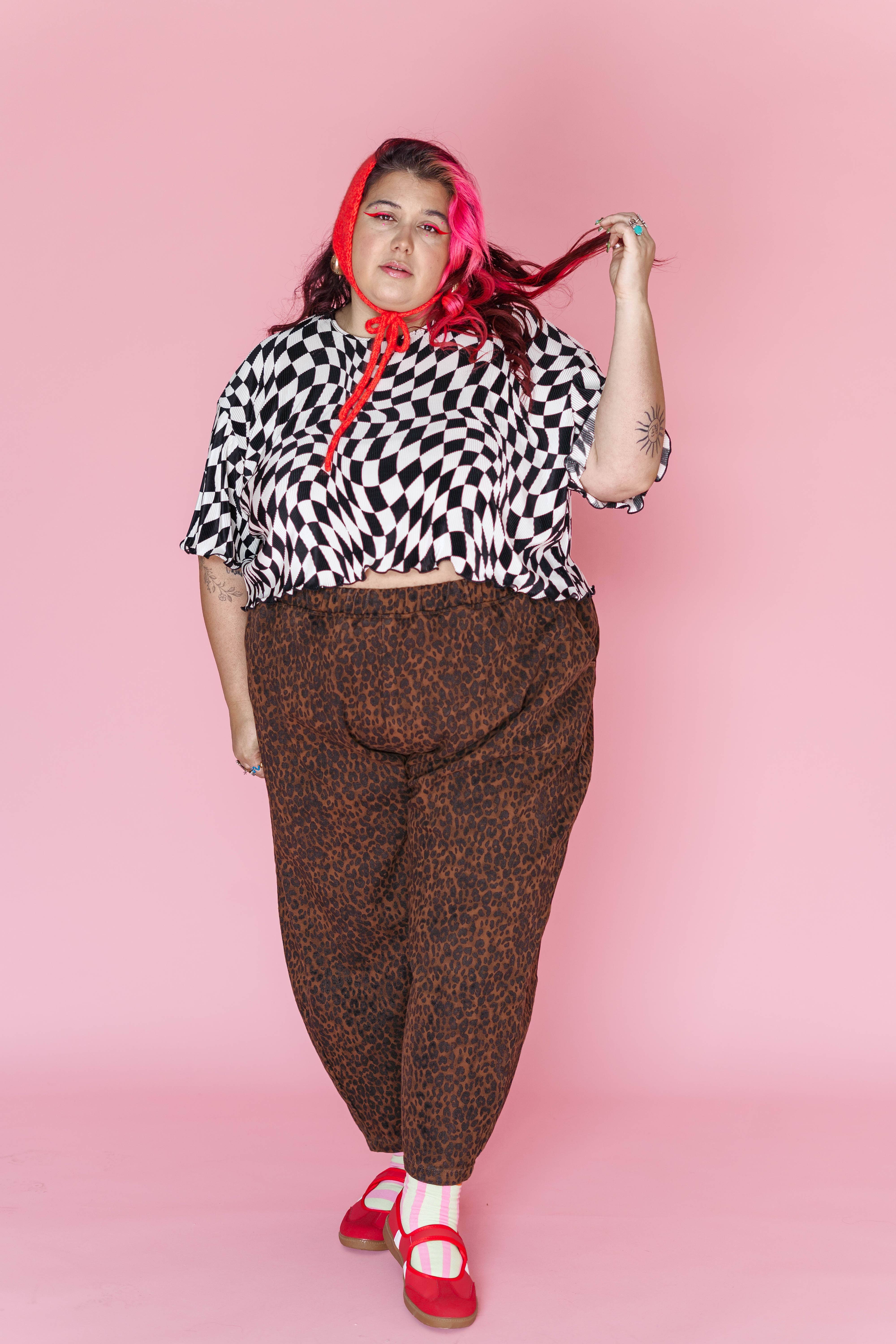 Nettle Studios - Wholesale Pants - Women's - Size Inclusive Gender Neutral Leopard Twill Balloon Pant11