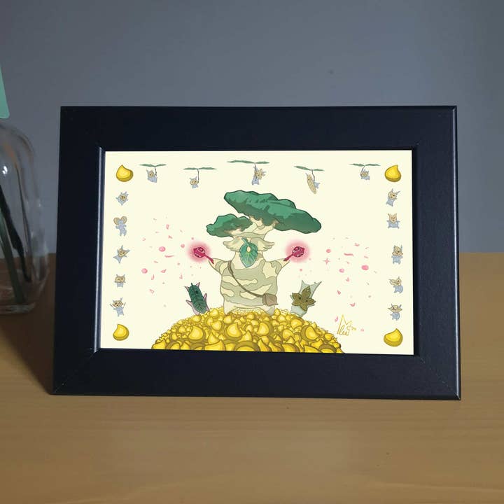 The Legend of Zelda - Hetsu and Koroks - Framed 4x6" Print for wholesale by Lee McGuire Art