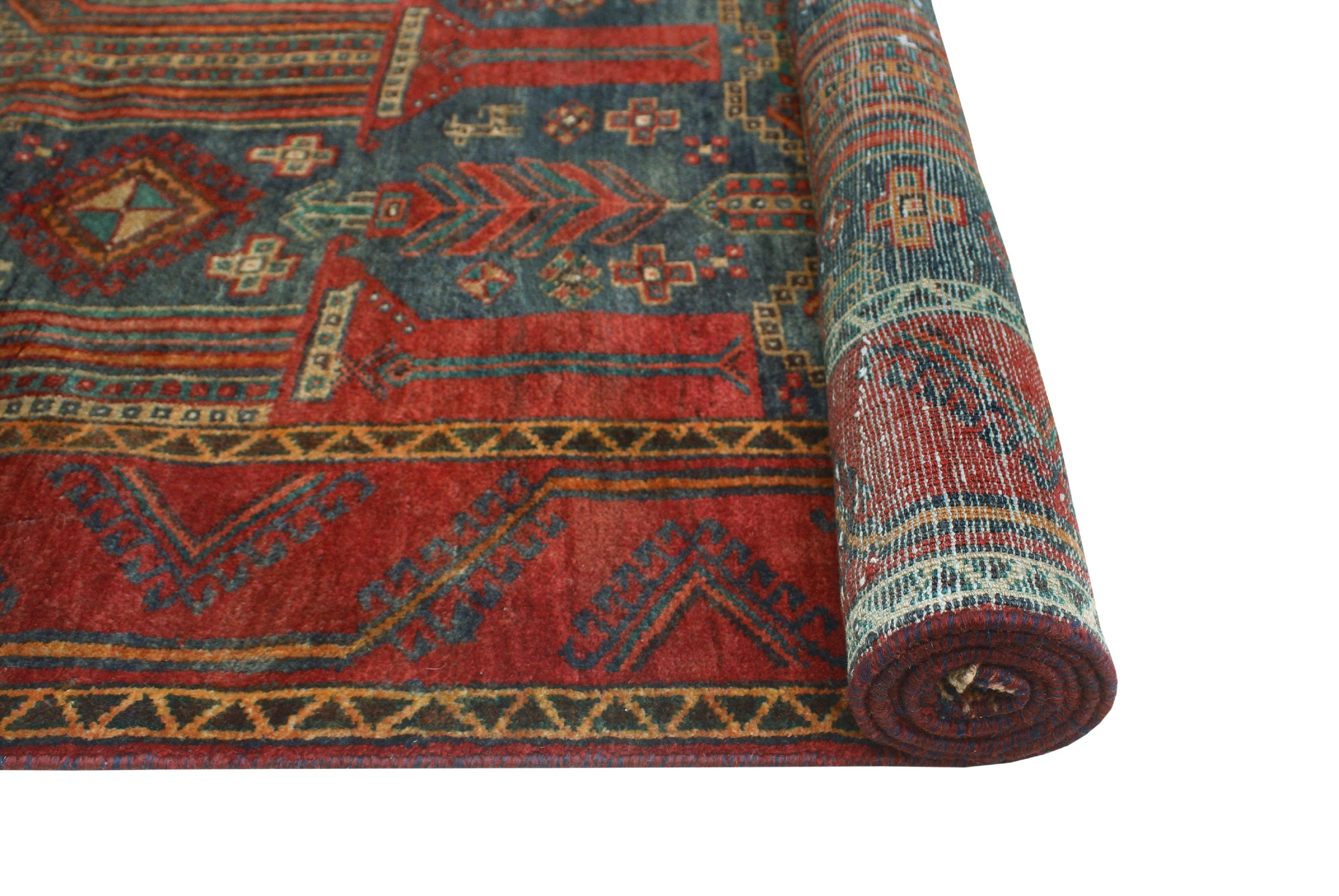 Noori Rug - Wholesale Area rug - Fine VTG Maryanne Navy/Red Rug, 3'6" x 6'11"6