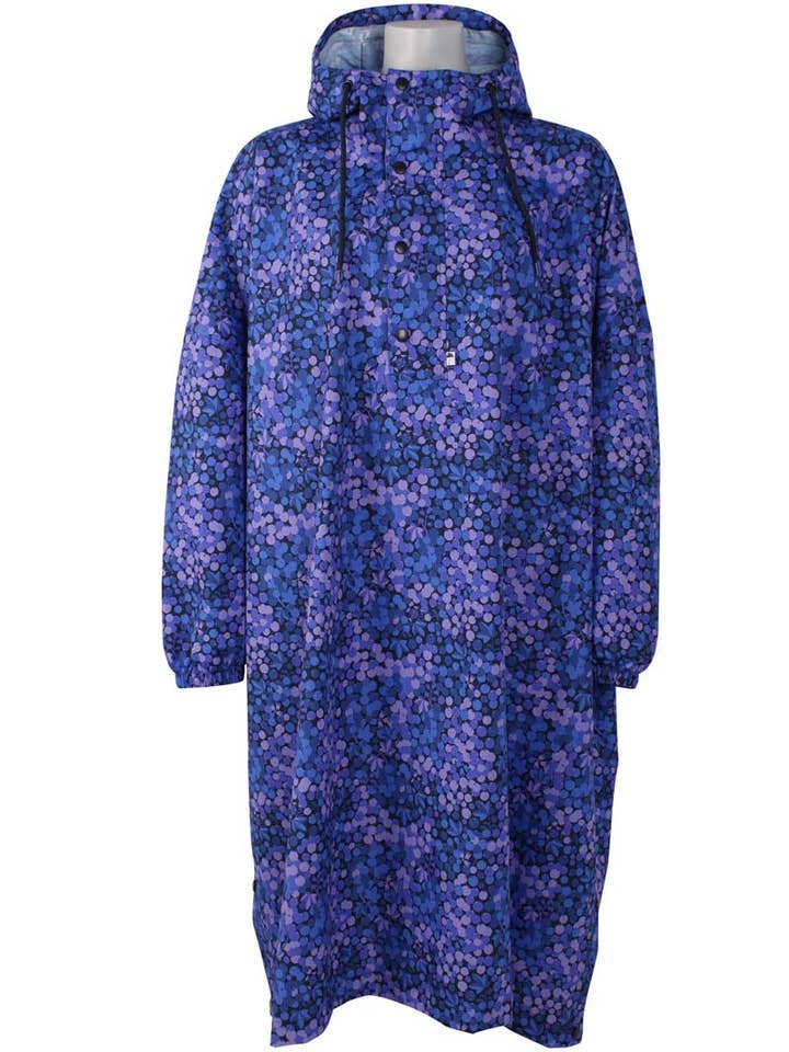 Danefae København - Wholesale Poncho - Women's - Danedream Drops Rain Poncho Dark Navy BERRYGOOD