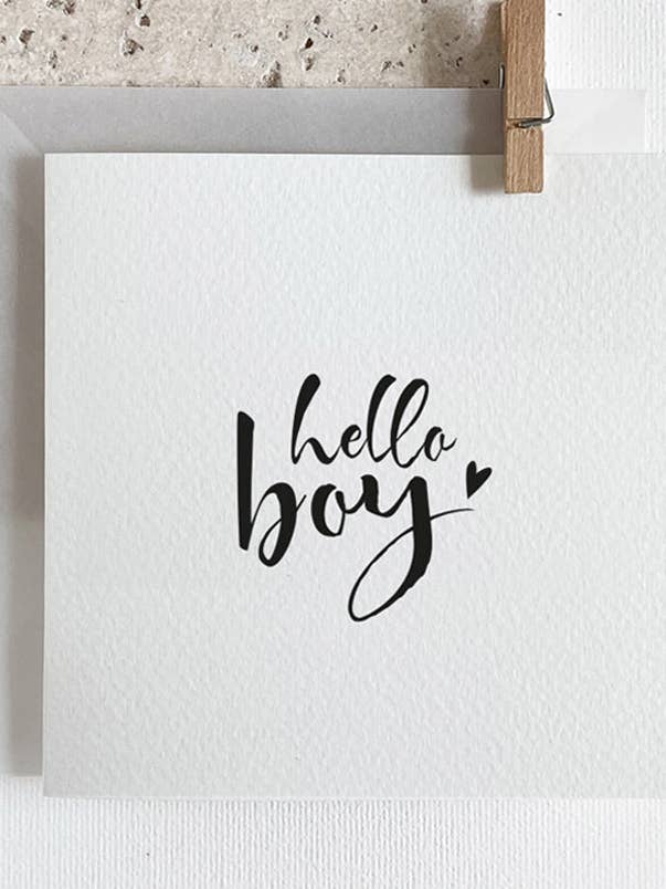 Greeting card - hello boy for wholesale by UNIQUE LOVE Design