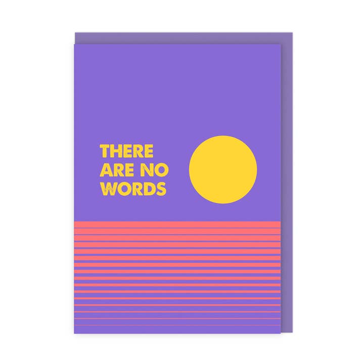 Der er ingen ord | Moderne solnedgang hjertefølt kondolencekort for engroshandel hos LoveLossDiscoballs