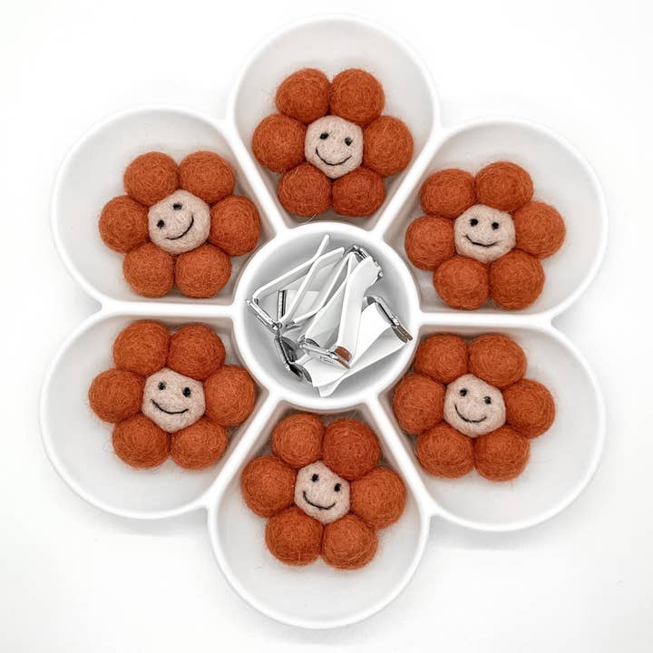 Clip di ventilazione per auto Daisy con deodorante a forma di faccina sorridente per la vendita all'ingrosso da parte di The Thrifty Handmade