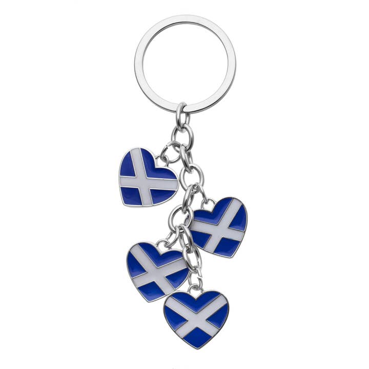 Multi Scotland Saltire Heart Keyring for wholesale by Eurostick