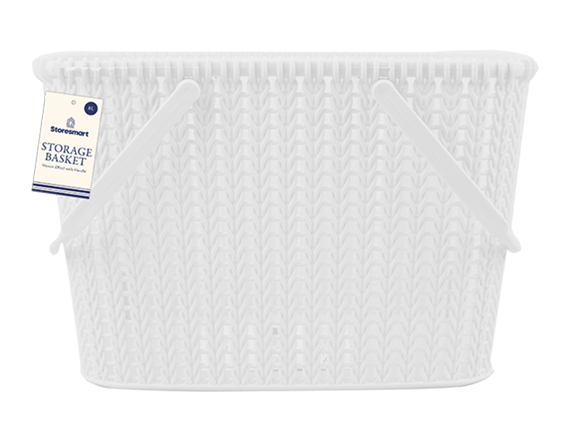 LMT-UK - Vente Paniers - Panier en plastique à effet tissé avec poignées - 8 L0