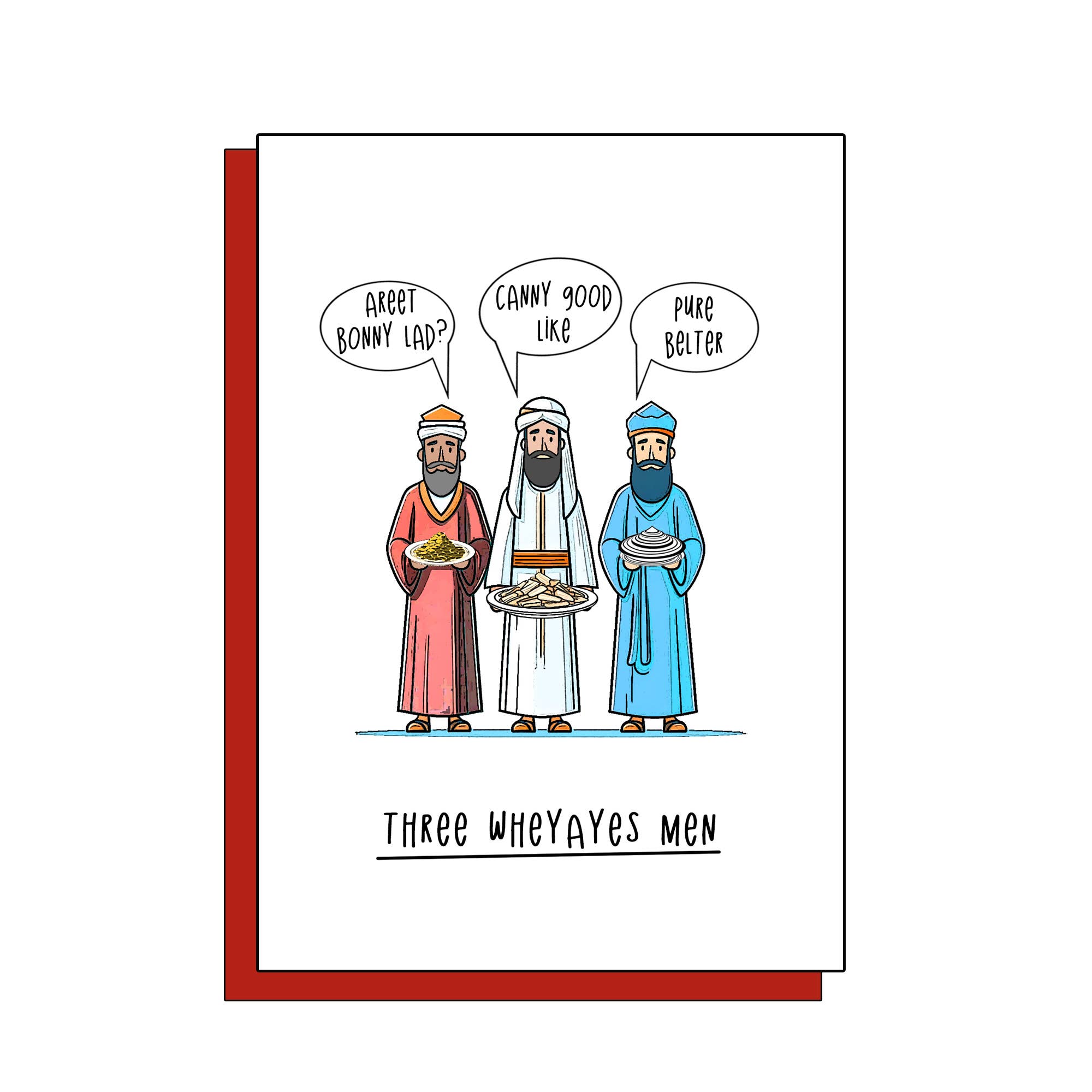 Go La La – wholesale Christmas card – Christmas Card - Three Wheyayes Men - funny card   0