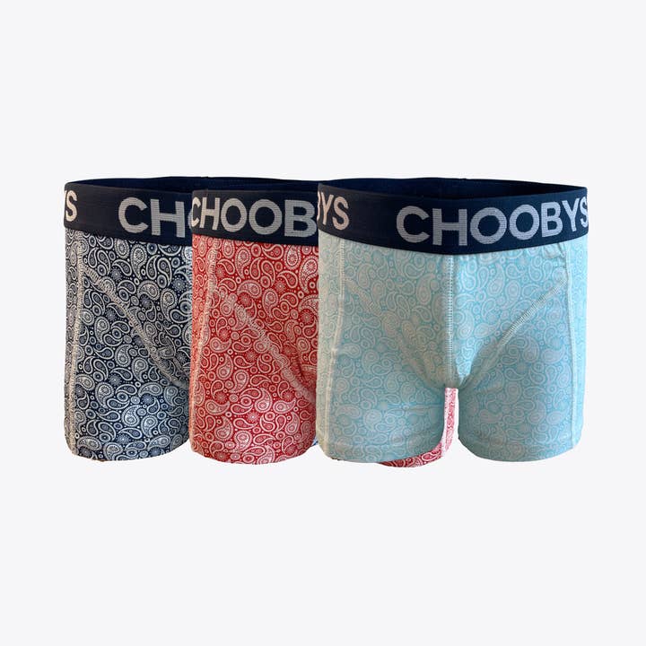 Paisley 3 pack boys underwear for wholesale by Toobydoo