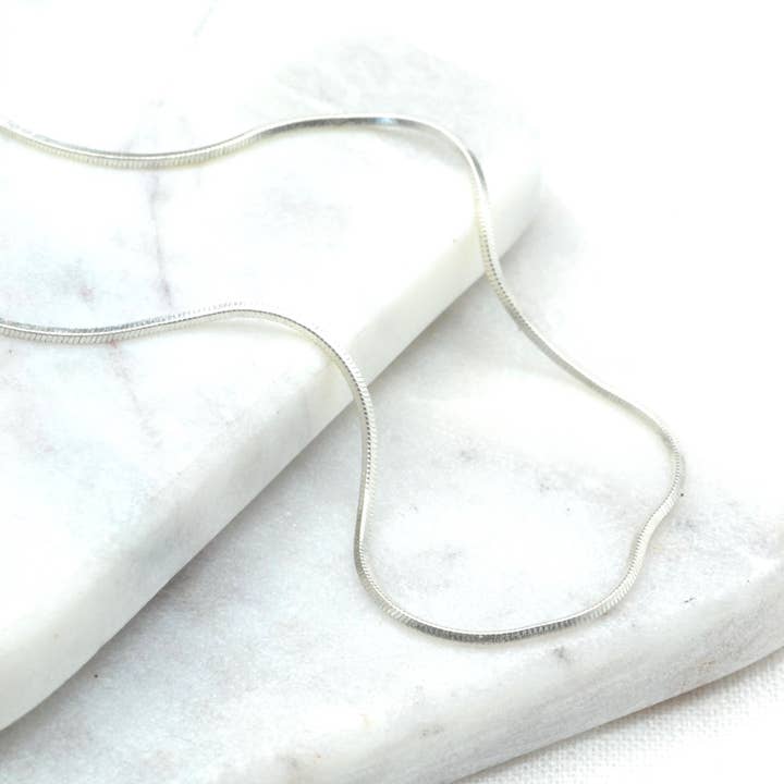 Shimmer Silver Chain Necklace for wholesale by Didi Bahini Fair Trade