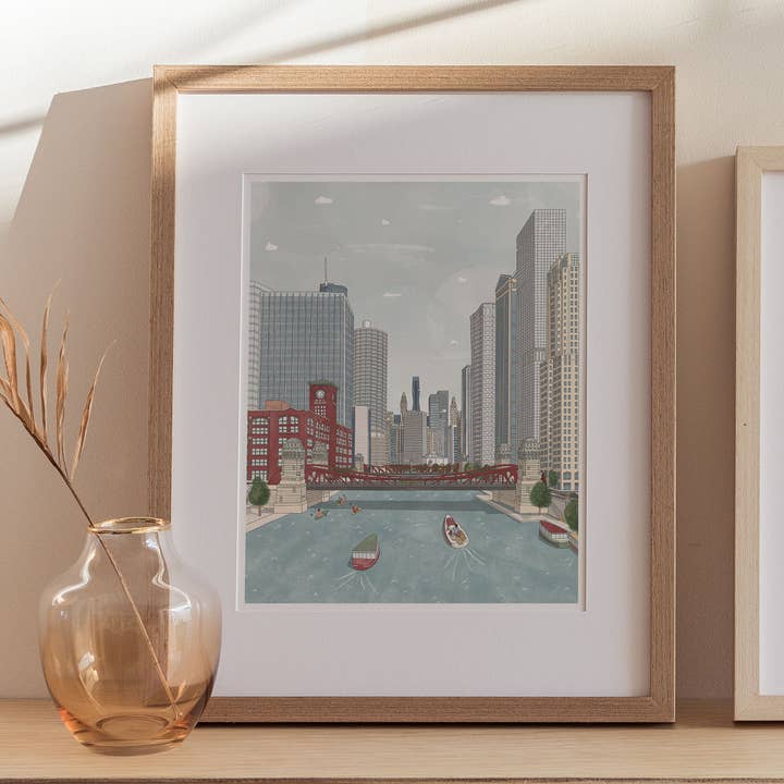 Drift Trace - Wholesale Art Print - Chicago Riverwalk Art Print - Portrait2