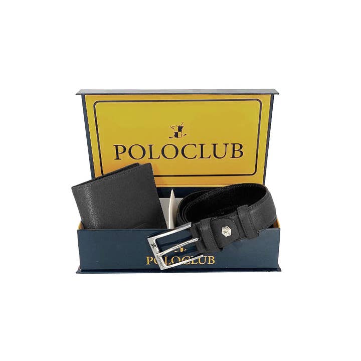 ALBAsrls – Großhandel Geschenkboxen – Herren-Set POLOCLUB Gürtel + Geldbörse