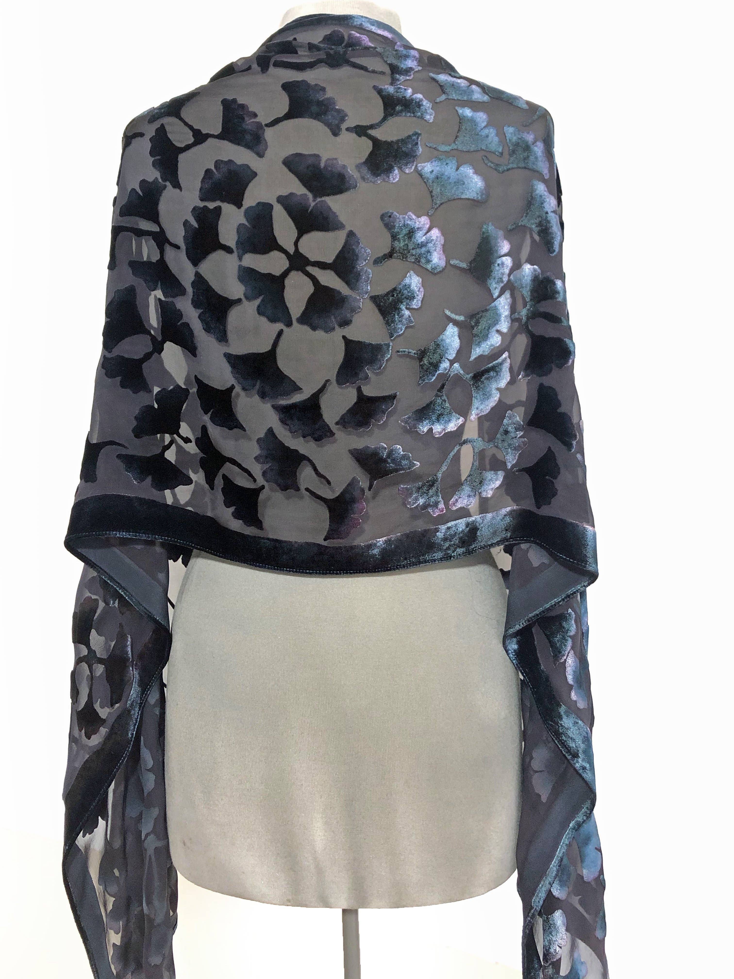 Sherit Levin Textiles - Vente Écharpe – femme - Écharpe en velours noir0