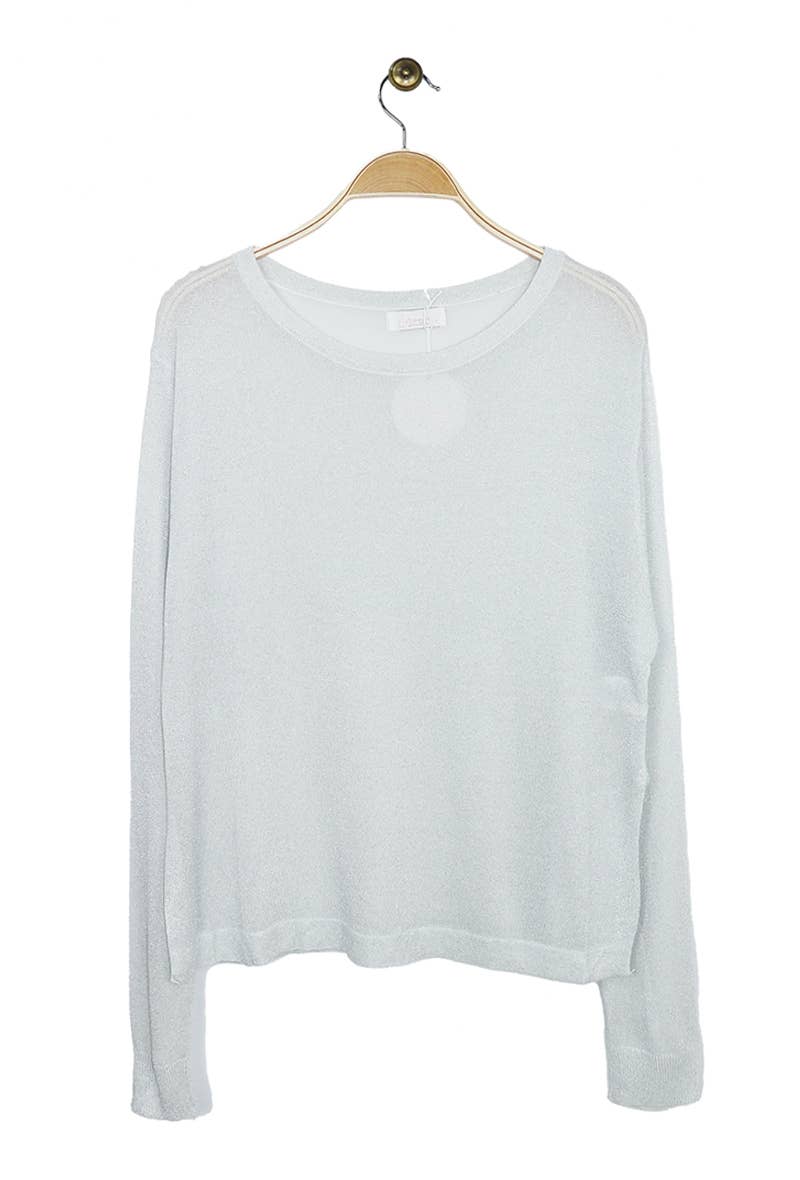 Attrait Paris – Engroshandel Strikket top - Dame – Lurex mesh top med lange ærmer14