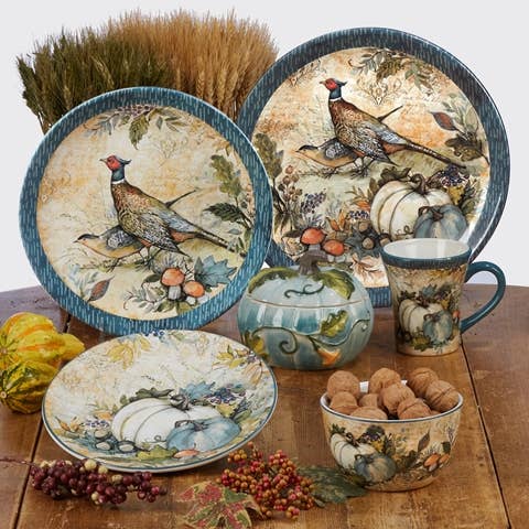 Certified International - Wholesale Dinner Plate - Harvest Gatherings Fall Dessert Plate 9 in1