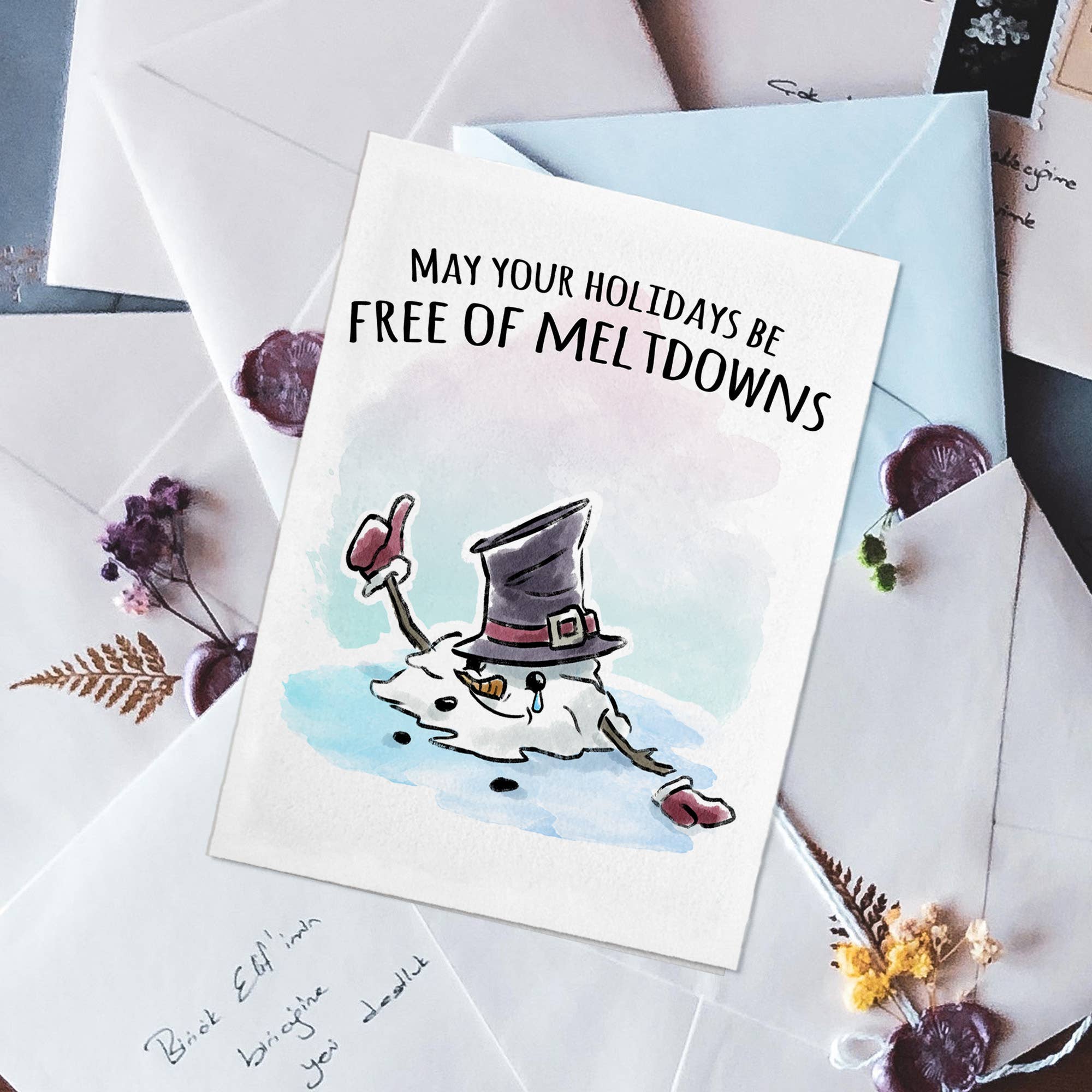 Aaron Millard Illustration – Großhandel Weihnachtskarte – „Free of Meltdowns“ - Lustige Weihnachtskarte für Moms Millenia3