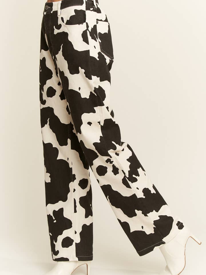 JADE BY JANE - Wholesale Jeans - Women's - COW PRINT DENIM PANTS6
