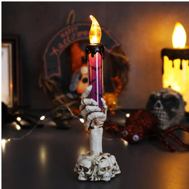 La Bella Monte - Wholesale Flameless Candle - LED Lights Horror Ghost Holding Candle Home Decor