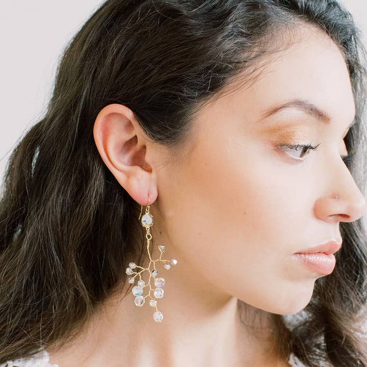 Boucles d'oreilles Swarovski Vine Statement pour la vente par Acute Designs