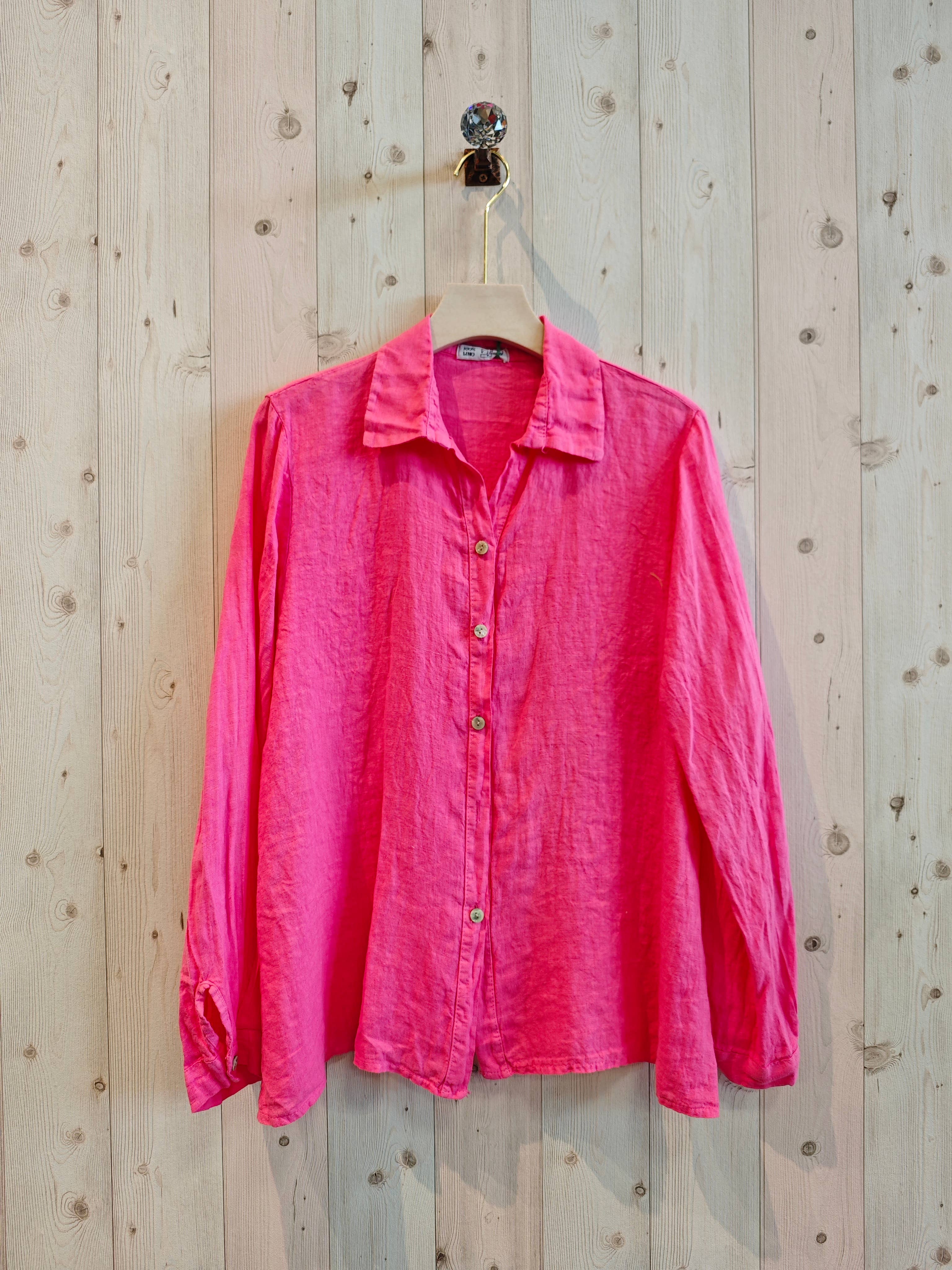 Linen & More - Vente Chemise à col boutonné – femme - Chemise basique pour femme 100 % lin16