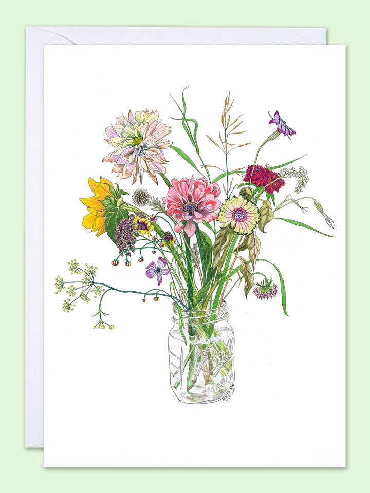 Card - 5x7 - Breezy Bouquet 2025 Louie Award Finalist for wholesale by Vivid Cottage