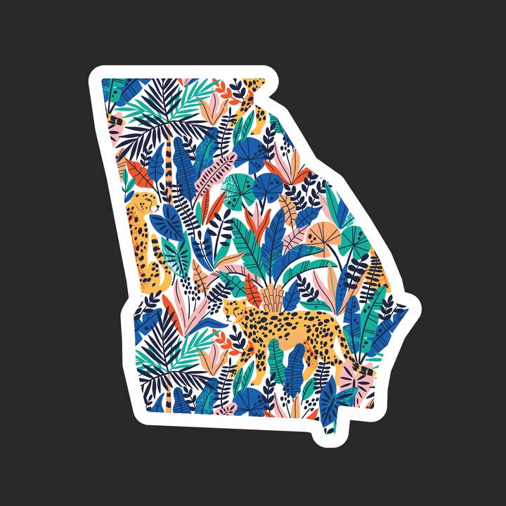 Sticker Motif Guépard Géorgien pour la vente par Barrel Down South