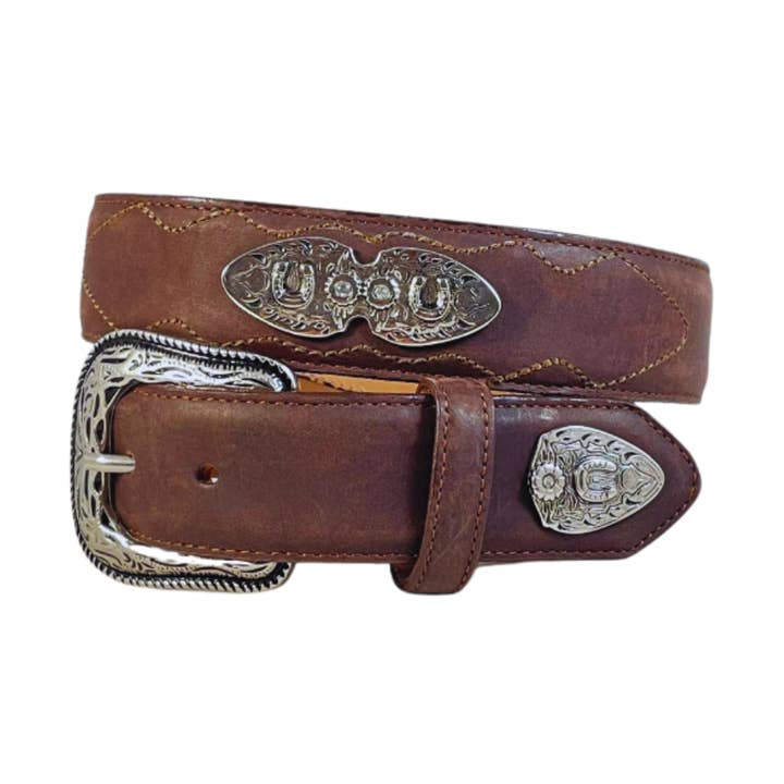 Ceinture en cuir Horseshoe pour la vente par Rodeo Western Wear