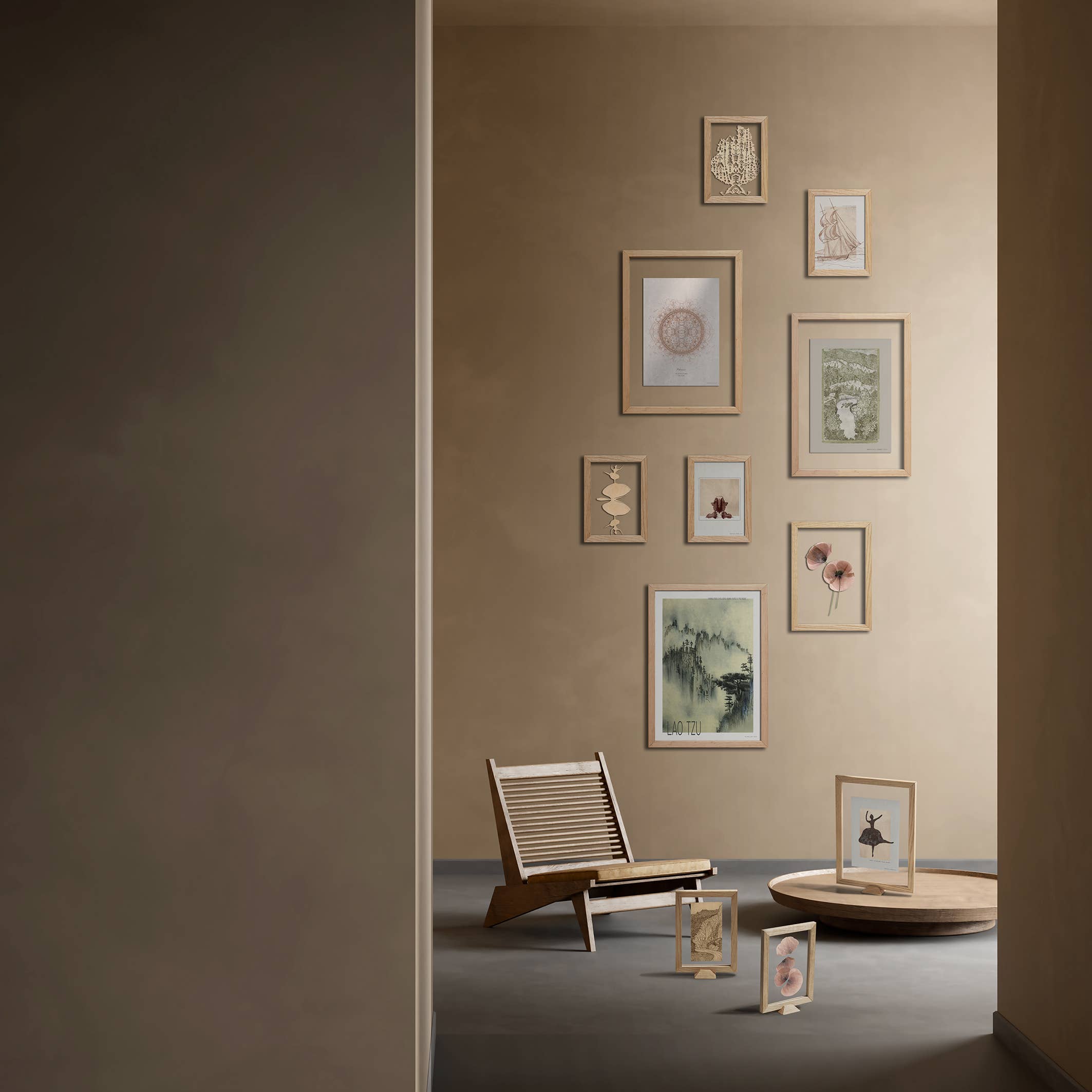 ChiCura Copenhagen - Wholesale Picture Frame - Linia Transparent Oak Frame - A4 Incl. Frame Stand7