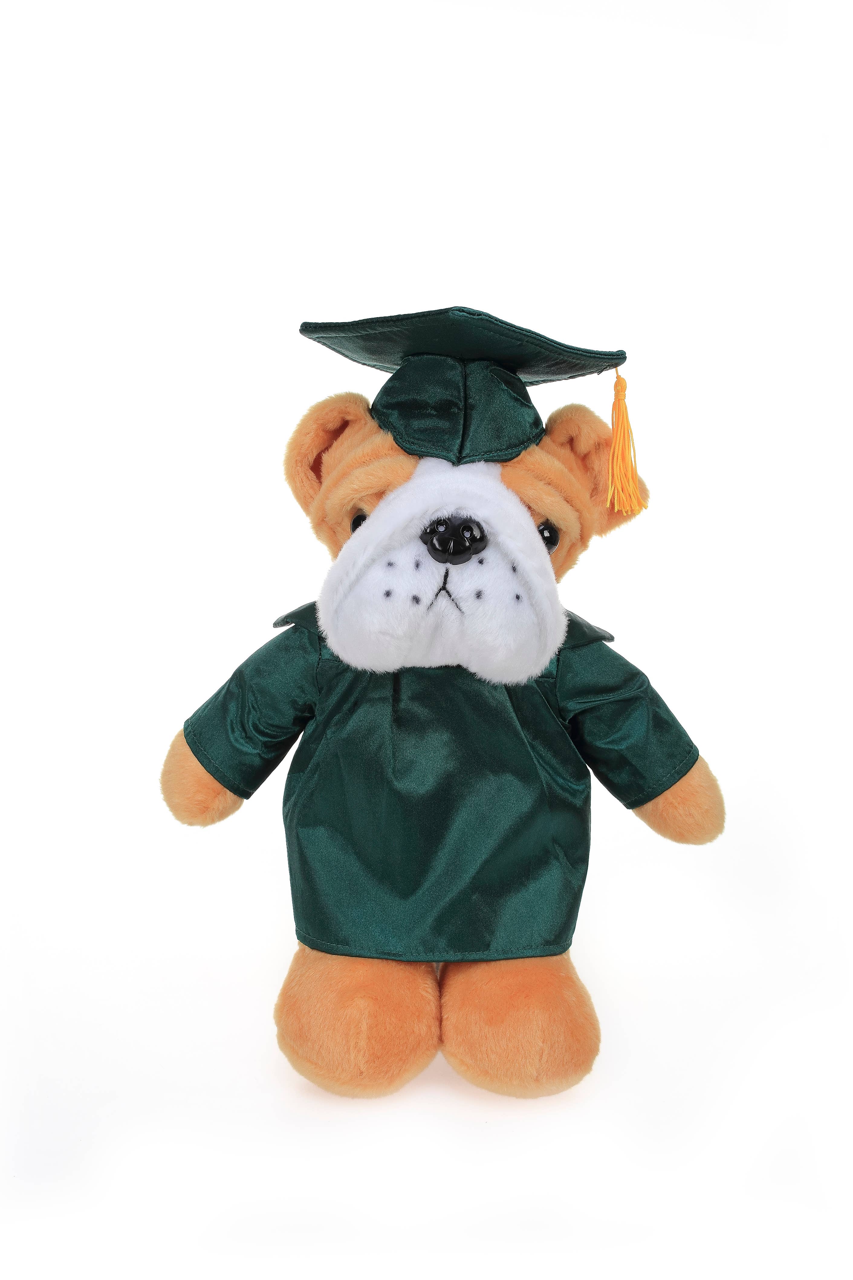 Plushland – Großhandel Kuschel-/Plüschtier – Kind & Baby – Abschluss-Tiere — Bulldog 11" mit individuellem Aufdruck1