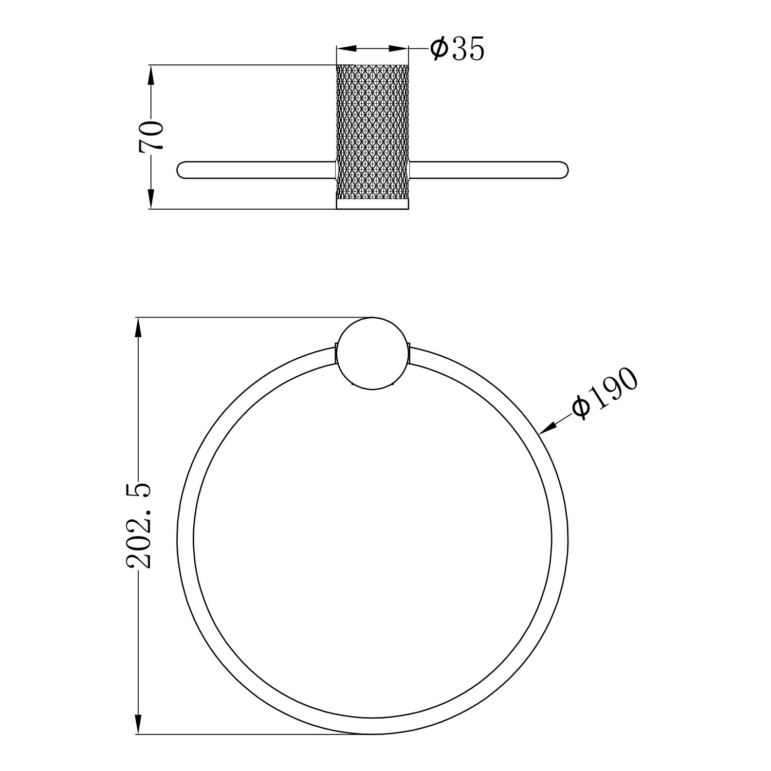 Stilform Handels GmbH - Vendita all'ingrosso Porta asciugamani/gancio per asciugamani - Portasalviette ICONIC serie Gunmetal2