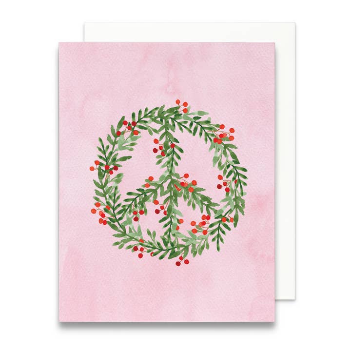 Peace Greeting Card | Peace Wreath Greeting Card for wholesale by Gert & Co