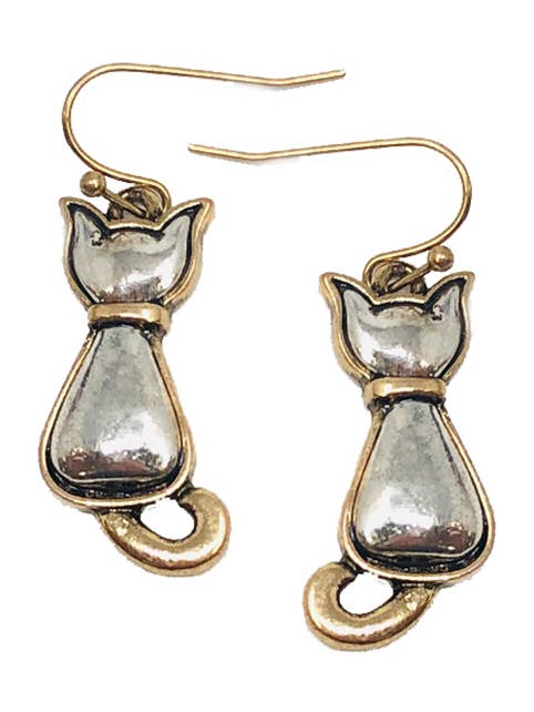 ( U385 ) PET LOVERS THEME CAT EARRING for wholesale by Jewelry Max