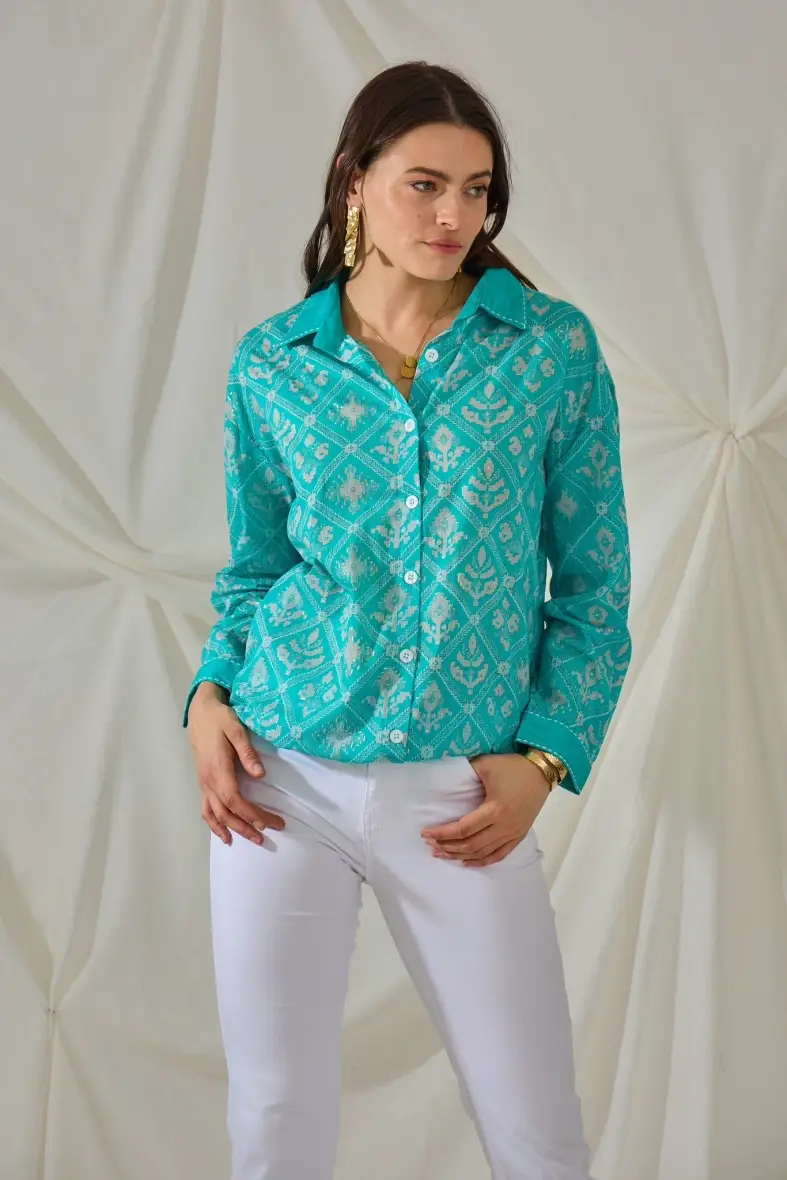   Long-sleeve cotton shirt with patterns - Orice for wholesale on Faire1