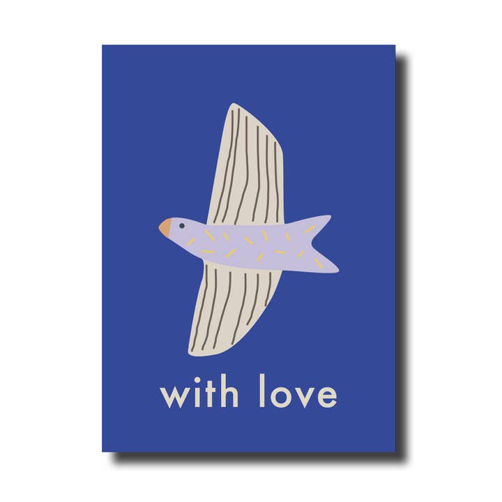 Postcard With love for wholesale by De Lange Tafel