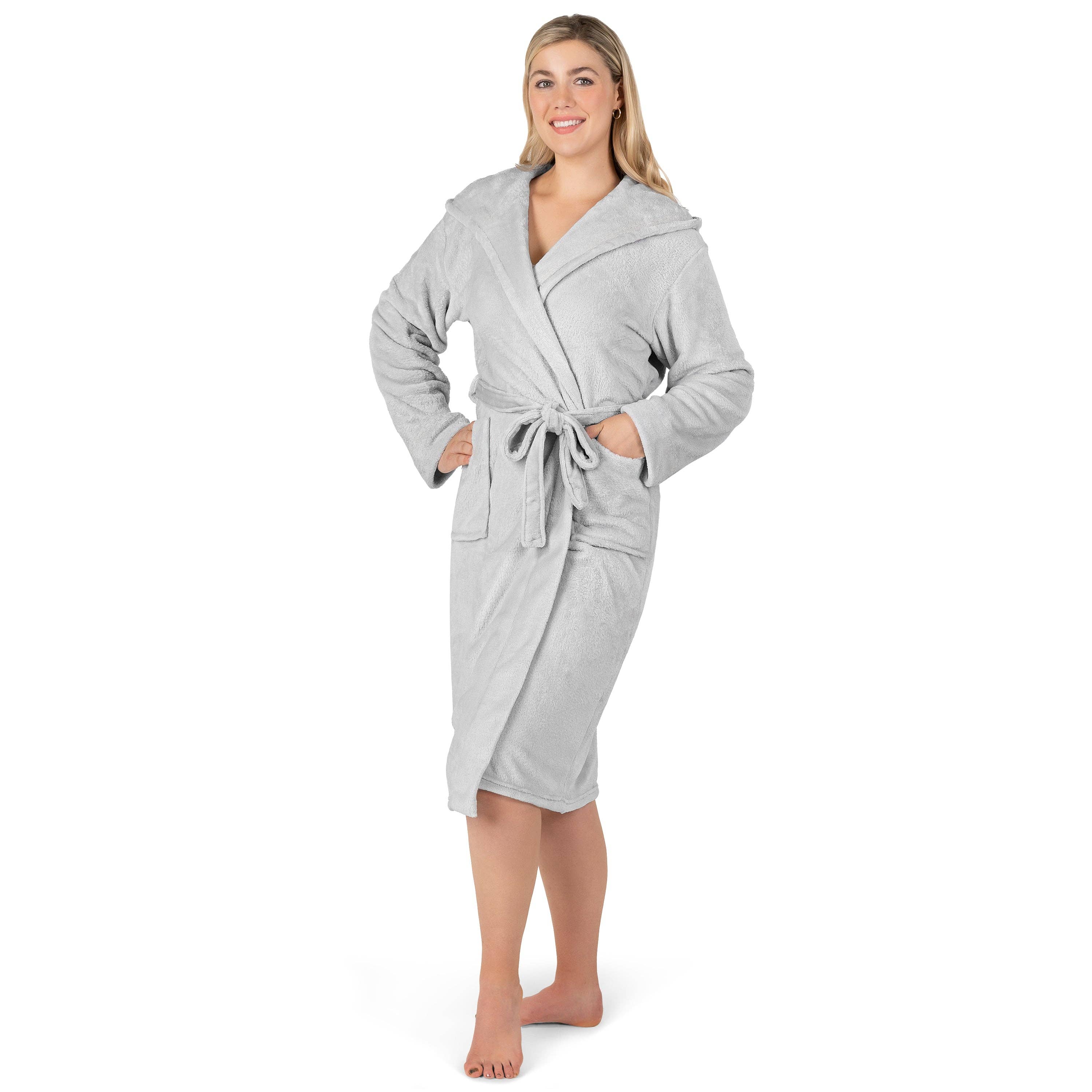 Pavilia - Wholesale Robe - Women's - Women's Classic Fleece Robe with Hood15