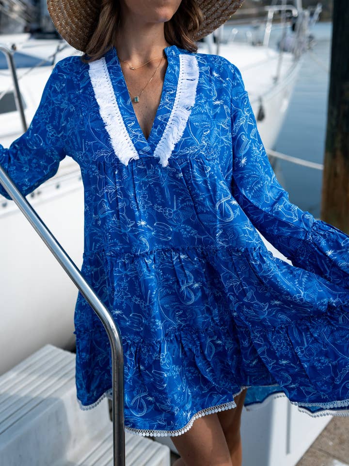 Blue Margaritaville by Kenny Flowers – The Ode to Jimmy - Tunic Dress for wholesale on Faire