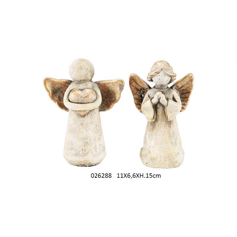 Faye - Wholesale Decorative Tabletop Object - Angel 'Religious' Assortment 11X6.5X15 cm And 9X6X15 cm0