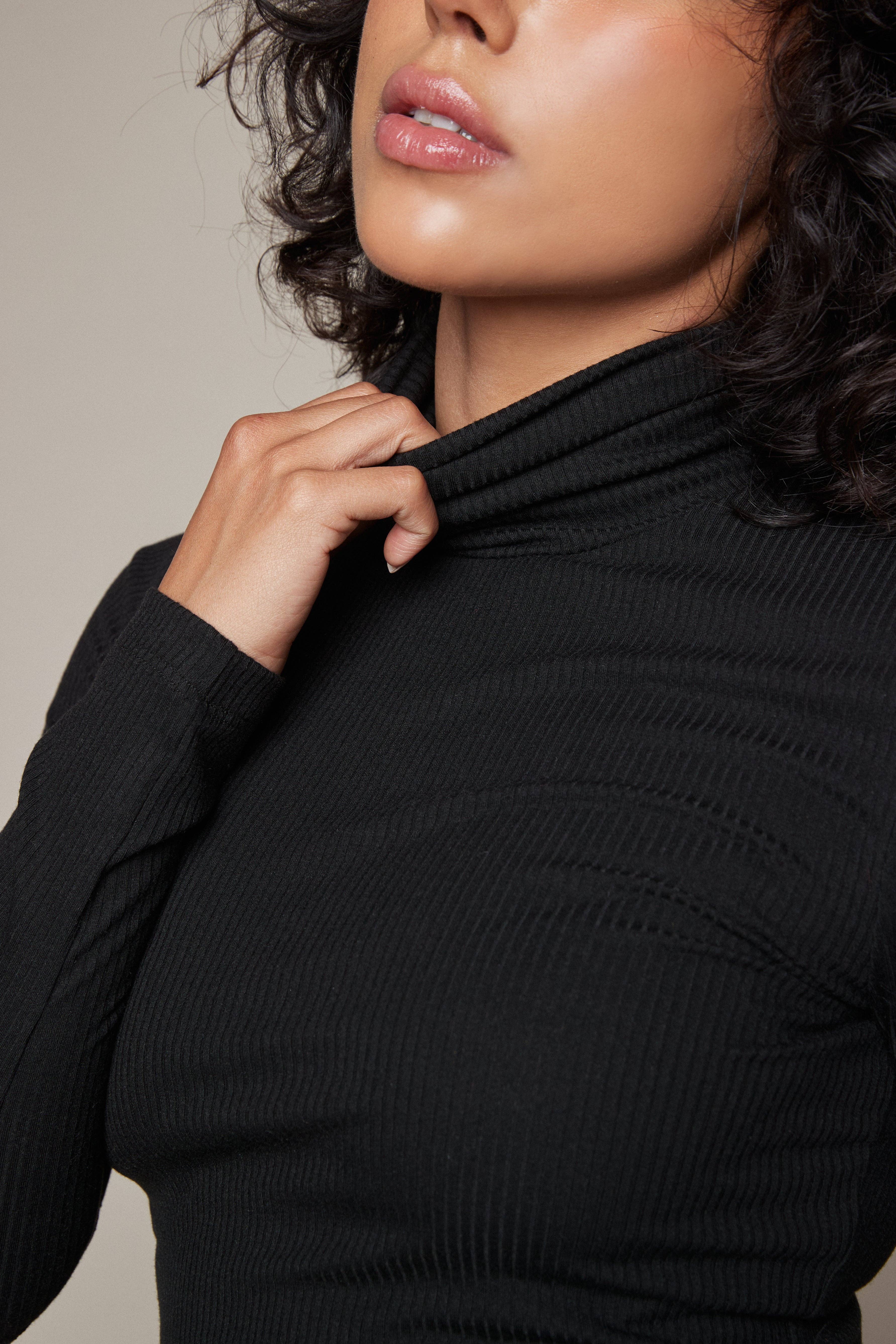 Sophie Rib Dress - Black for wholesale on Faire3