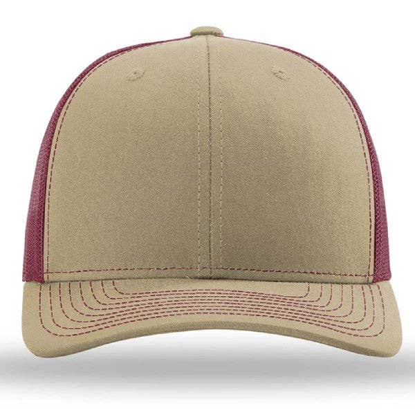 Kodiak Wholesale - Wholesale Trucker Hat - Unisex - Richardson 112 Snapback Trucker Cap - Custom Leather Patch H51