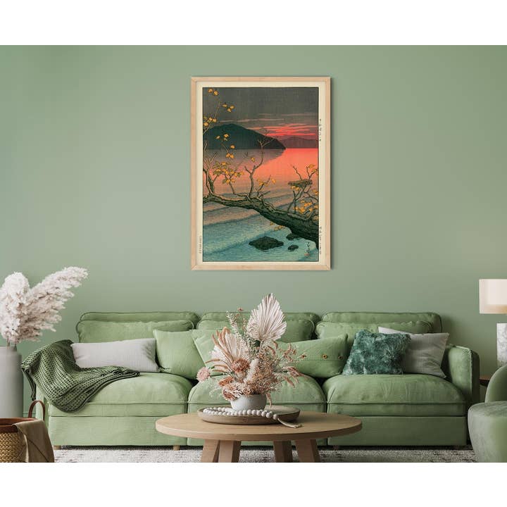 Nenokuchi Lake by Hasui for wholesale by Rock Paper Scissors Wall Art
