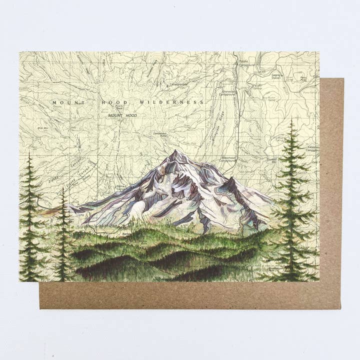Final Switchback by Katie Jeanne Reim – Großhandel Briefpapier-/Postkarten-Set – Mt Hood Wilderness Kunst-Notizkarte, blanko