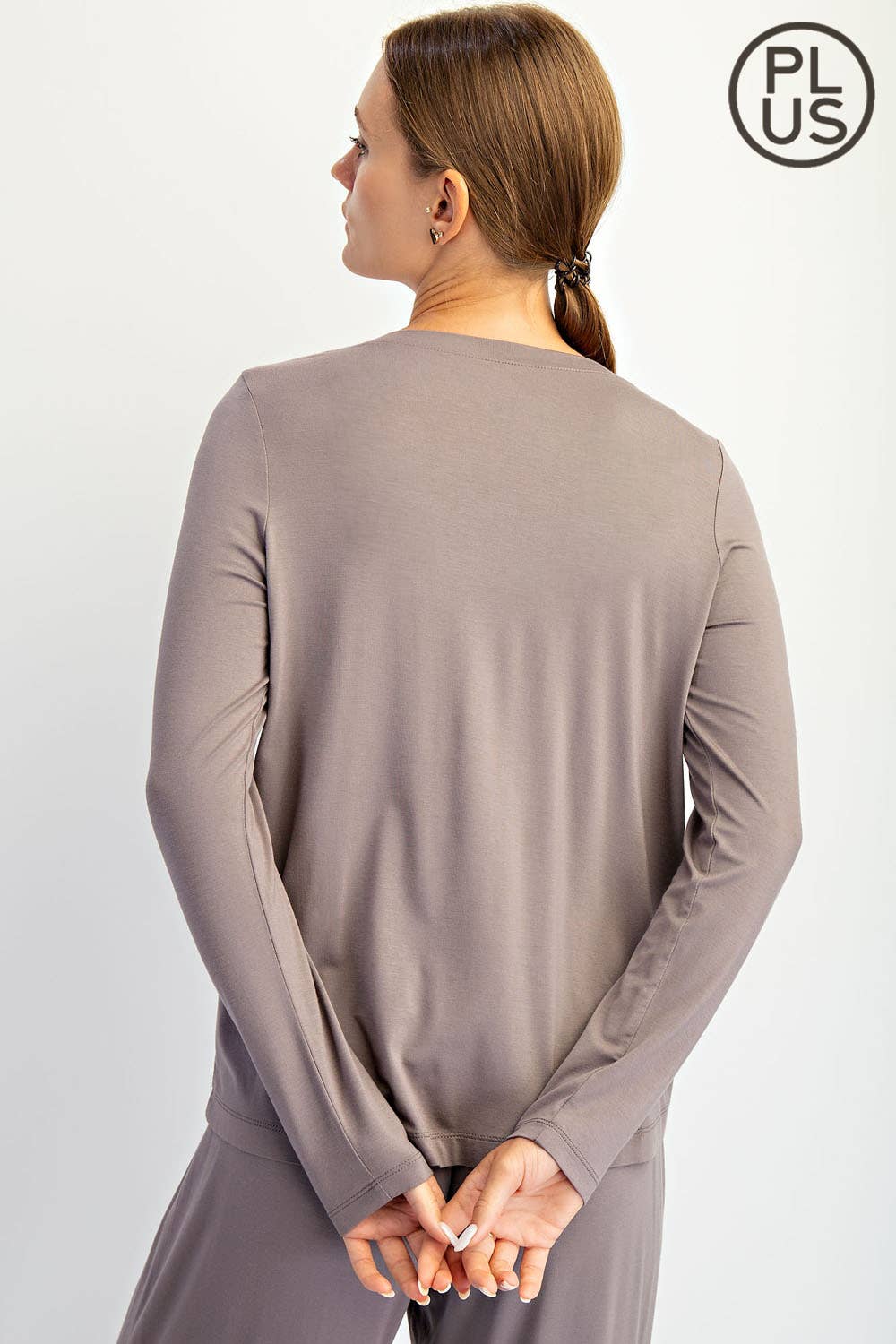 Rae Mode - Wholesale Lounge Top - Women's - PLUS SIZE VISCOSE MODAL LONG SLEEVE TOP10