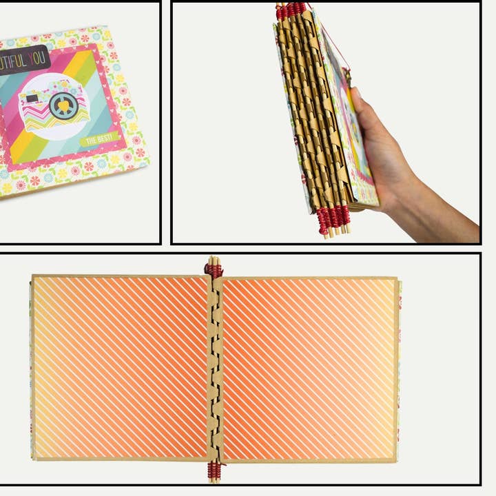 CrafTreat - Wholesale DIY craft kit - CrafTreat Piano Hinge Book DIY Scrapbook Templates - 1 Kraft5