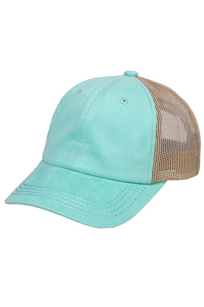 Hana - Vendita all'ingrosso Cappellino da camionista - Donna - Cappellino da baseball C.C in cotone spazzolato con rete sul retro9