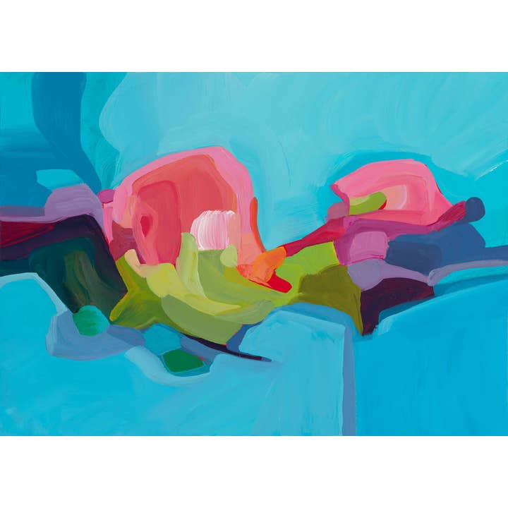 Susannah Bleasby Art - Wholesale Flat Wrap - Blue gift wrap | Blue gift wrapping paper | Art gift wrap3