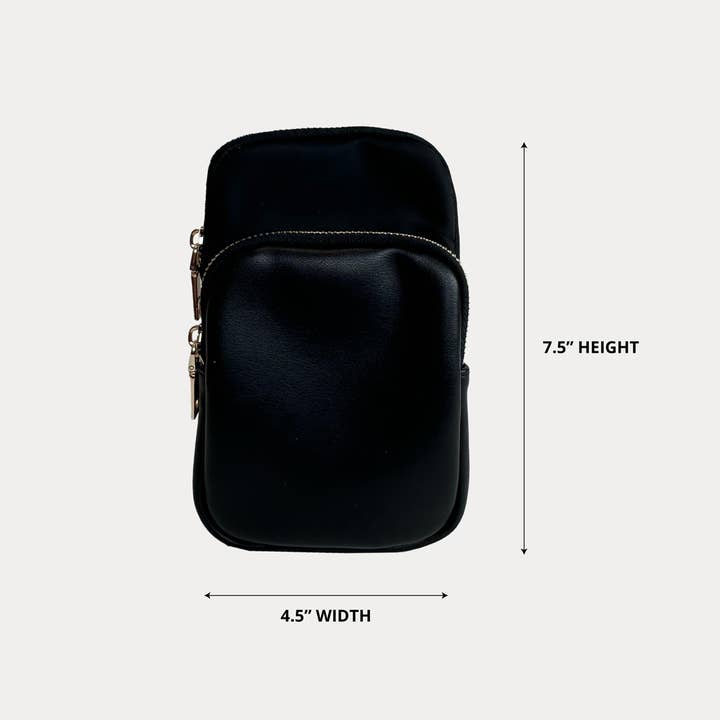 AHDORNED - Wholesale Crossbody Bag - Women's - Janet Nylon & Vegan Crossbody Phone Bag