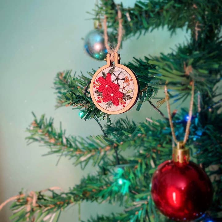 Quince Fables - Wholesale Ornament - Embroidered Christmas Ornaments With Wooden Frame 🪡5